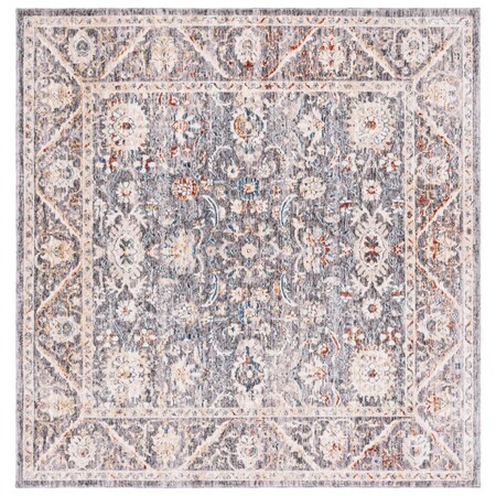 Safavieh 6 x 6 ft. Olympia 210F Power Loomed Square Area Rug Grey & Ivory OPA210F-6SQ